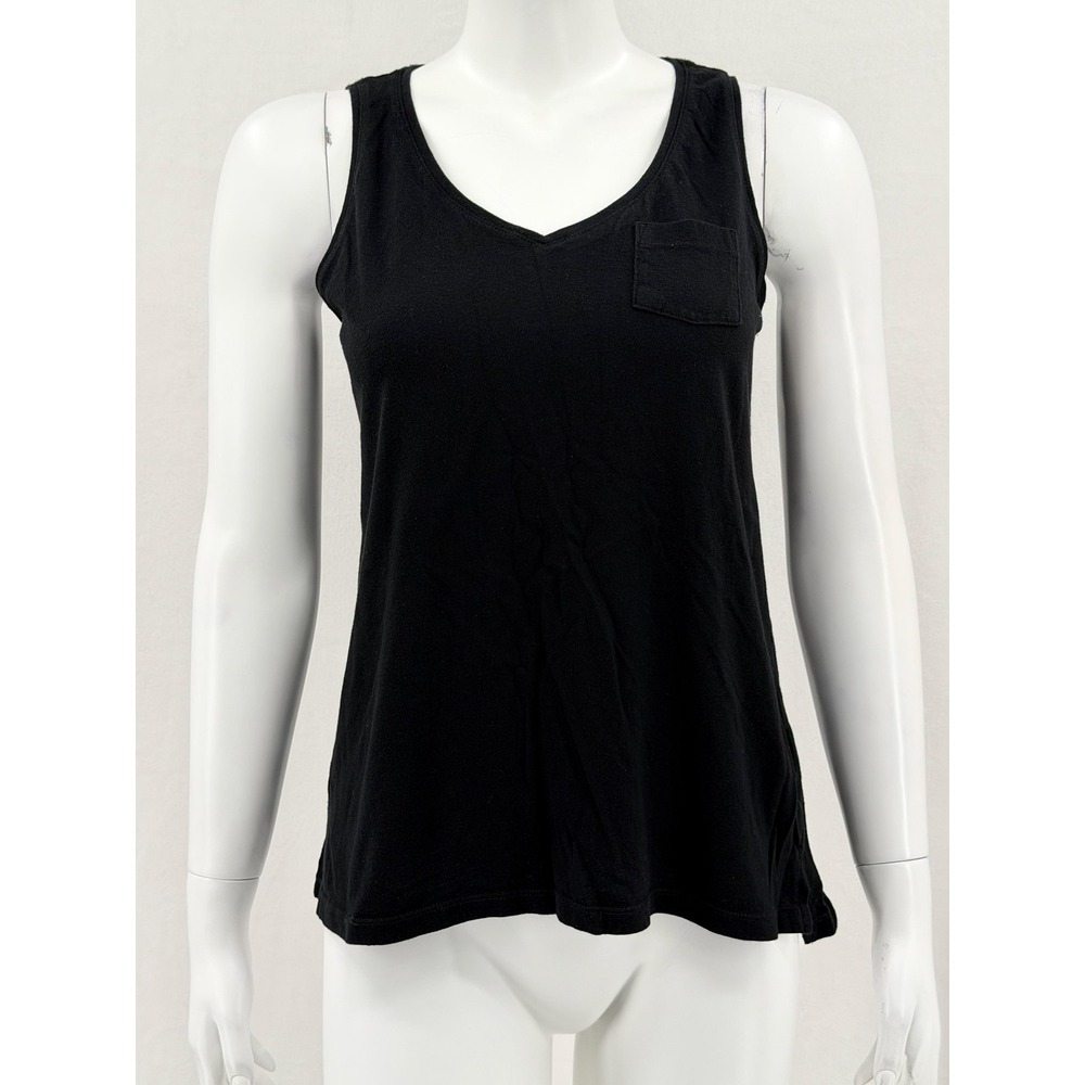 Old Navy Top Womens XS Black Everywear Tank V-Neck‎ 100% Cotton Casual Basic